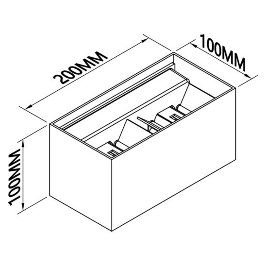 Applique da esterno moderna corten led 24w 2700k ip54 dimmerabile 20cm