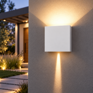 Applique da esterno led 20w 2700k ip65 dimmerabile 15cm moderna bianca
