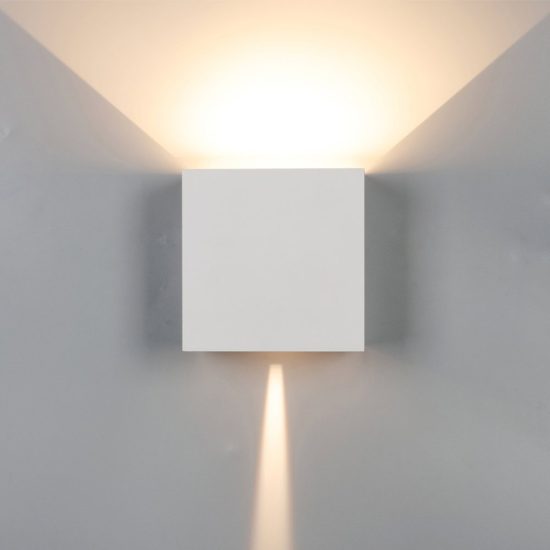 Applique da esterno led 20w 2700k ip65 dimmerabile 15cm moderna bianca