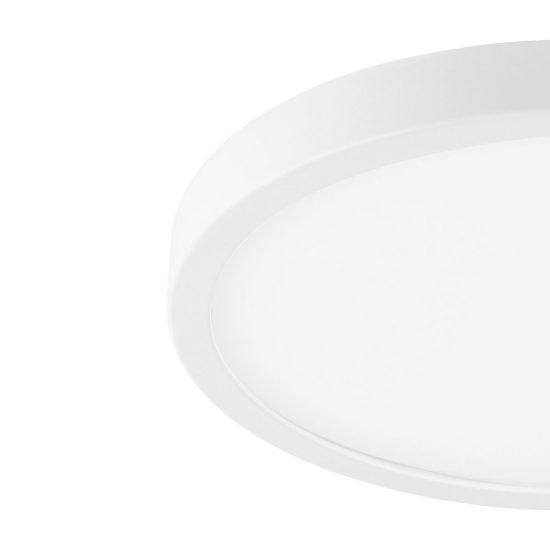 Eglo argolis 2 plafoniera da esterno led 20,5w 3000k 28,5cm ip44 moderna rotonda bianca