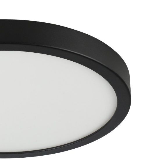 Eglo argolis 2 plafoniera da esterno led 20,5w 3000k 28,5cm ip44 moderna rotonda nera
