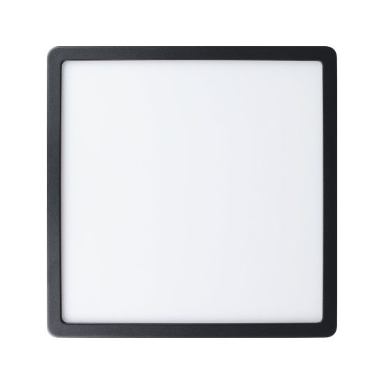Eglo argolis 2 plafoniera da esterno led 20,5w 3000k 28,5cm ip44 moderna quadrata nera