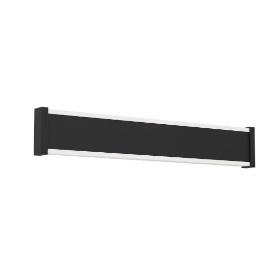 Eglo neviano applique da esterno led 7,4w 3000k 38cm ip55 moderna lineare biemissione nera