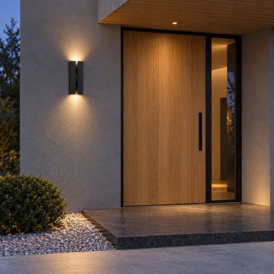 Eglo briscola applique da esterno led 8w cct 2700k 6000k 12cm ip44 moderna rettangolare biemissione nera