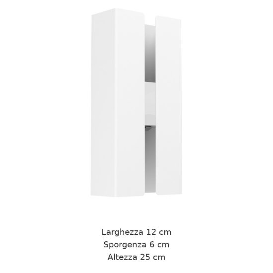 Eglo briscola applique da esterno led 8w cct 2700k 6000k 12cm ip44 moderna rettangolare biemissione bianca
