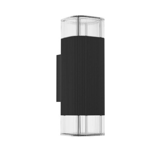 Eglo castelnuovo applique da esterno 2 luci 8cm ip65 moderna lineare biemissione nera