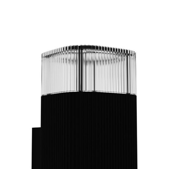 Eglo castelnuovo applique da esterno 2 luci 8cm ip65 moderna lineare biemissione nera