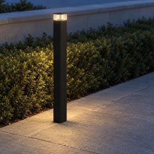 Eglo castelnuovo lampioncino da giardino 80cm ip65 moderno quadrato nero