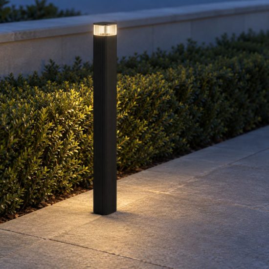 Eglo castelnuovo lampioncino da giardino 80cm ip65 moderno quadrato nero