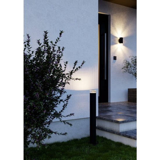 Eglo castelnuovo lampioncino da giardino 80cm ip65 moderno quadrato nero