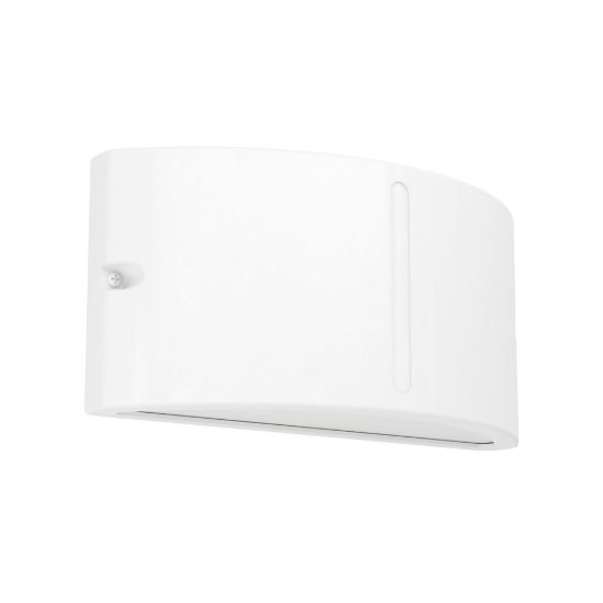 Eglo poggiarello applique da esterno 22cm ip54 moderna rettangolare con feritoia bianca