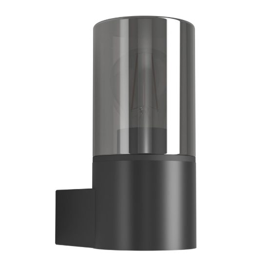 Eglo cropani applique da esterno 12cm ip54 moderna cilindrica nera opaca