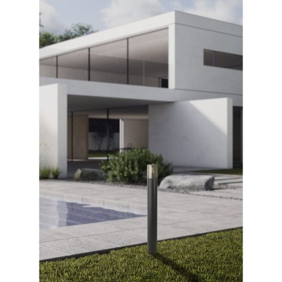 Eglo cropani lampioncino da giardino 80cm ip54 moderno cilindrico nero opaco