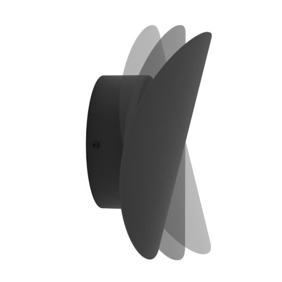 Eglo briale applique da esterno led 4,9w cct 3000k 6500k 19cm ip44 moderna ovale nera