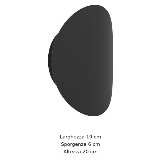 Eglo briale applique da esterno led 4,9w cct 3000k 6500k 19cm ip44 moderna ovale nera