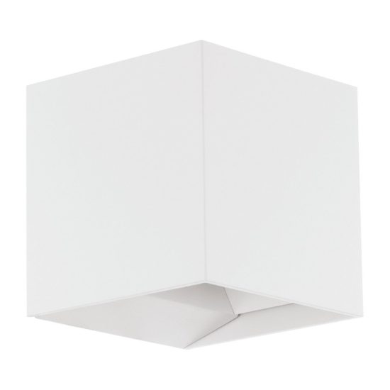 Eglo calpino applique da esterno led 6,6w 3000k 10,5cm ip54 moderna quadrata biemissione bianca