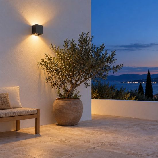 Eglo calpino applique da esterno led 6,6w 3000k 10,5cm ip54 moderna quadrata biemissione antracite