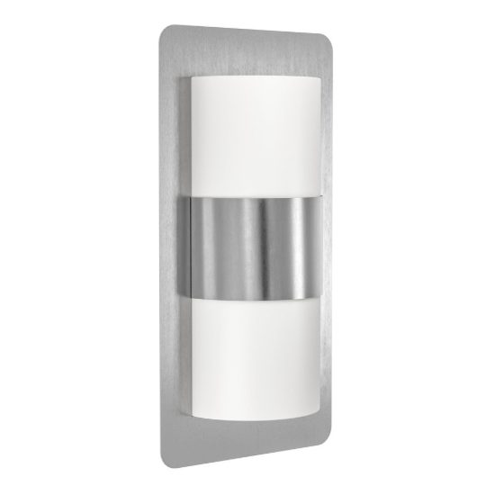 Eglo cistierna applique da esterno 2 luci 18cm ip44 moderna rettangolare acciaio inox