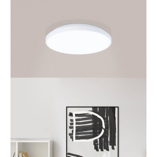 Eglo crespillo plafoniera led 12,5w 4000k 24cm moderna bianca