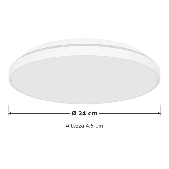 Eglo crespillo plafoniera led 12,5w 4000k 24cm moderna bianca