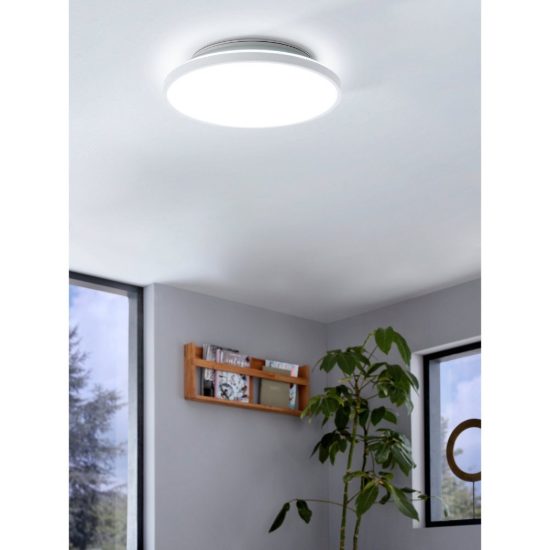 Eglo crespillo plafoniera led 15w 4000k 31,5cm moderna bianca