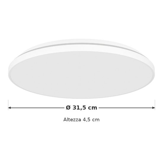 Eglo crespillo plafoniera led 15w 4000k 31,5cm moderna bianca