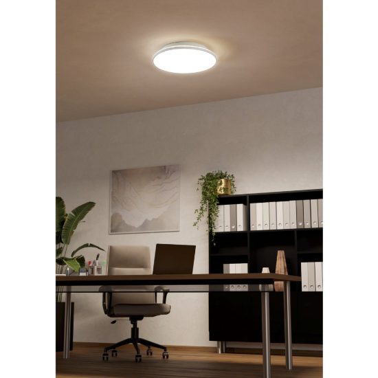 Eglo crespillo plafoniera led 21w 4000k 38cm moderna bianca