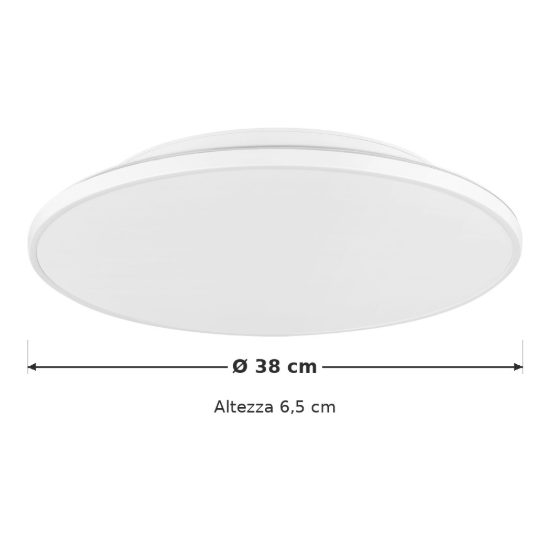 Eglo crespillo plafoniera led 21w 4000k 38cm moderna bianca