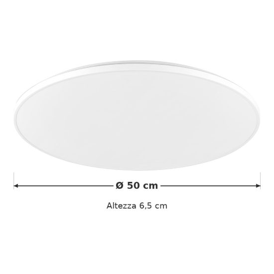 Eglo crespillo plafoniera led 29w 4000k 50cm moderna bianca