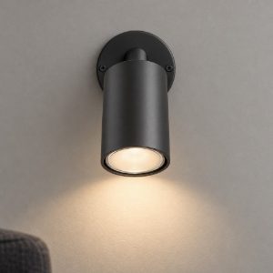 Eglo reciso e applique con faretto gu10 orientabile 6cm moderna nera