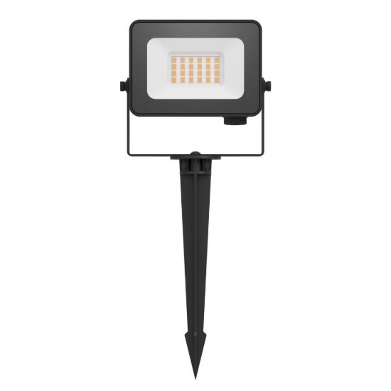 Eglo risacca e proiettore da esterno led 20w 4000k ip65 11,5cm moderno rettangolare nero