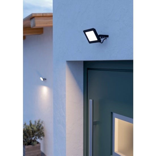 Eglo risacca e proiettore da esterno led 30w 4000k ip65 14,5cm moderno rettangolare nero
