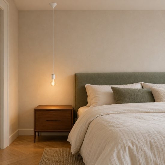 Eglo capoliveri e lampada a sospensione senza paralume per camera da letto moderna bianca