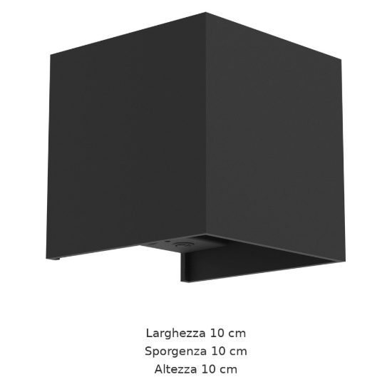 Eglo rincine applique led 2,2w 4000k 10cm ip44 ricaricabile per camera da letto moderna nera