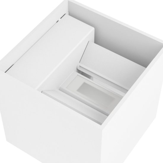 Eglo rincine applique led 2,2w 4000k 10cm ip44 ricaricabile per camera da letto moderna bianca