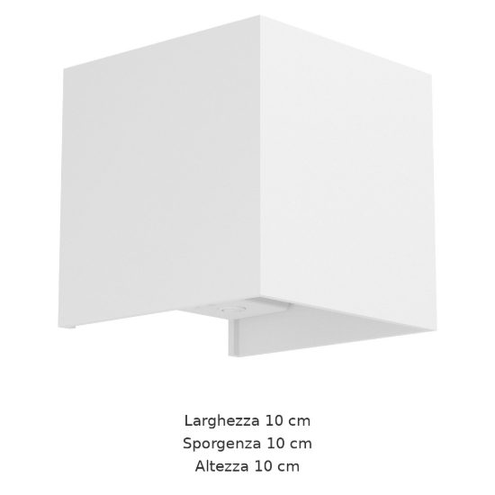 Eglo rincine applique led 2,2w 4000k 10cm ip44 ricaricabile per camera da letto moderna bianca