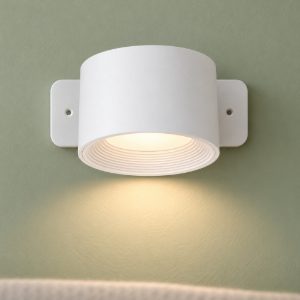 Eglo muraglie applique con faretto led 5w cct 2700k 6500k orientabile 7,5cm ricaricabile moderna rotonda bianca