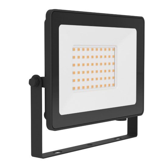 Eglo risacca e proiettore da esterno led 50w 4000k ip65 19,4cm moderno rettangolare nero