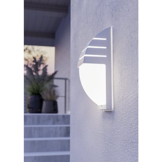 Eglo cimoneri e applique da esterno 8cm ip44 moderna rettangolare bianca