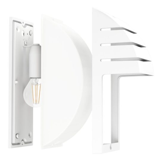 Eglo cimoneri e applique da esterno 8cm ip44 moderna rettangolare bianca