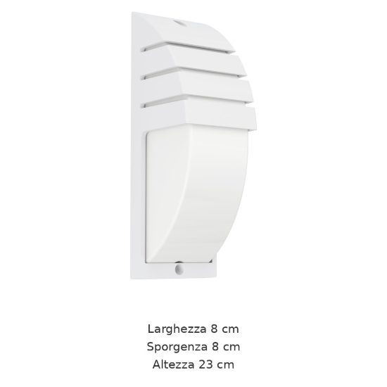 Eglo cimoneri e applique da esterno 8cm ip44 moderna rettangolare bianca