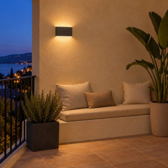 Eglo valgiano applique da esterno led 5w cct 3000k 6500k 12cm ip44 ricaricabile moderna rettangolare biemissione nera
