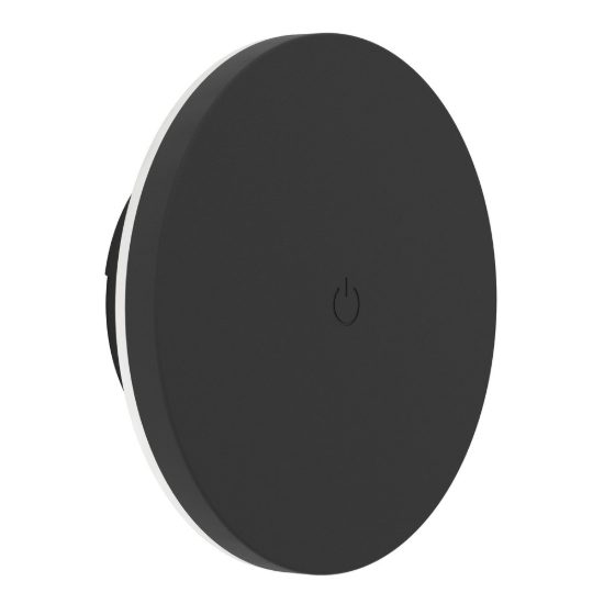 Eglo valgiano applique da esterno led 5w cct 3000k 6500k 15cm ip44 ricaricabile moderna rotonda nera
