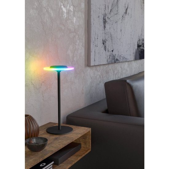Eglo trepella abat-jour per camera da letto led 0,7w rgb 3000k 29cm ricaricabile moderna nera