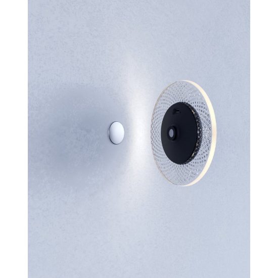 Eglo trepella applique led 0,7w rgb 3000k 11,5cm con telecomando per soggiorno moderna nera