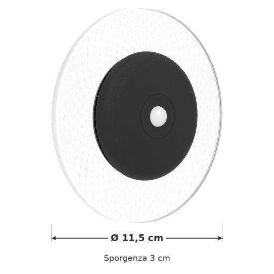 Eglo trepella applique led 0,7w rgb 3000k 11,5cm con telecomando per soggiorno moderna nera