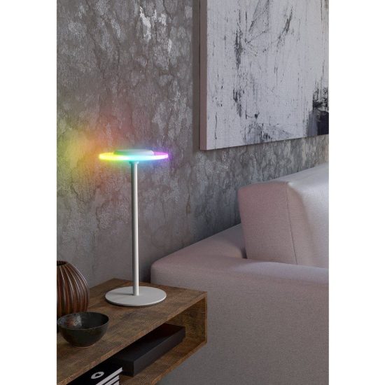 Eglo trepella abat-jour per camera da letto led 0,7w rgb 3000k 29cm ricaricabile moderna bianca