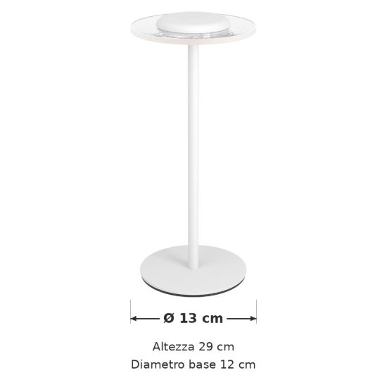 Eglo trepella abat-jour per camera da letto led 0,7w rgb 3000k 29cm ricaricabile moderna bianca