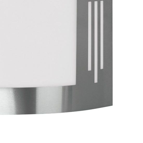 Eglo city applique da esterno 23,5cm ip44 moderna rettangolare a pannello acciaio inox