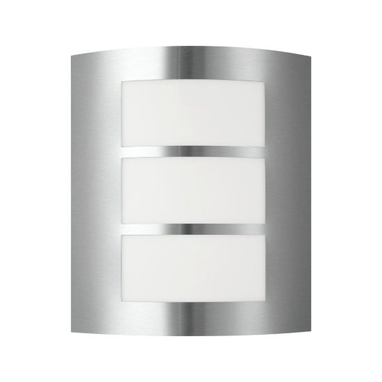 Eglo city applique da esterno 23,5cm ip44 moderna rettangolare a tre fasce acciaio inox